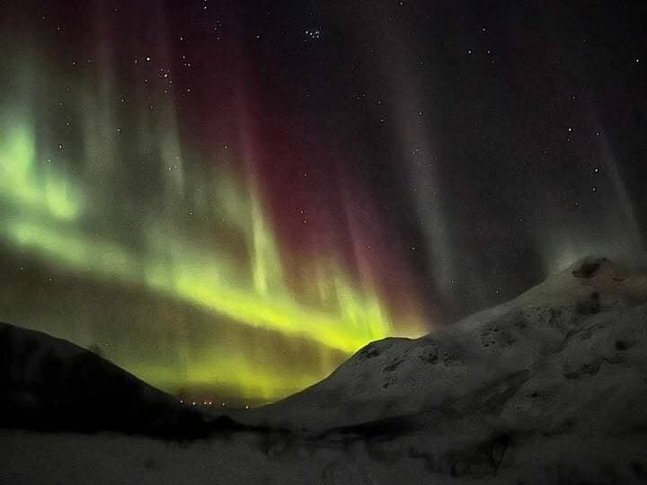 Daniel Roszak after seeing the northern lights in Tromsø